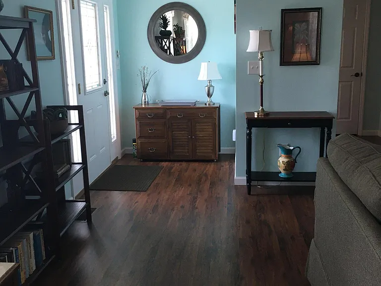 Living room and front entry