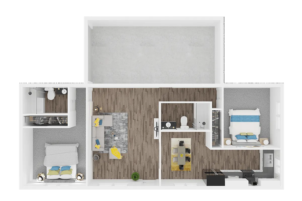 Floor plan Willow - 2 Bedroom