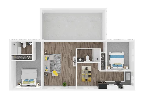 Floor plan Willow - 2 Bedroom