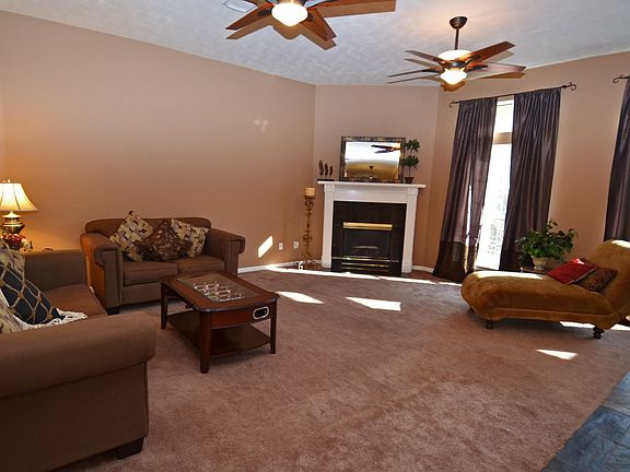 spacious Den with fire place