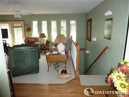 Inside stairs to lower level