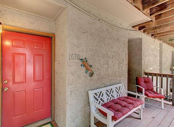 Private front porch. No sharing with the neighbors.