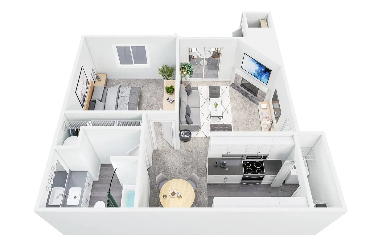 Floor plan The Sunflower 1x1