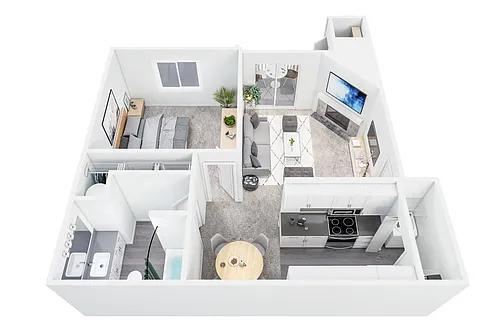 Floor plan The Sunflower 1x1