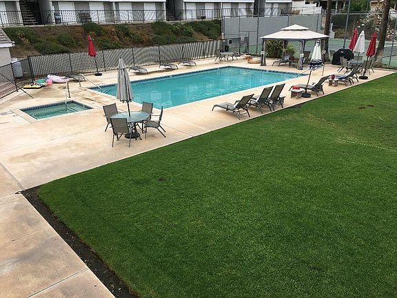 Complex private pool and spa next to private tennis court