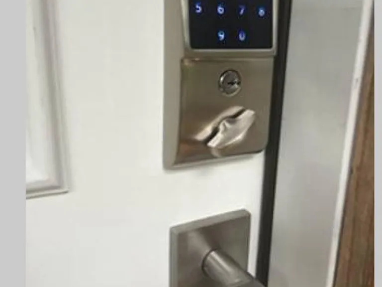 Emtek electronic keyless entry.