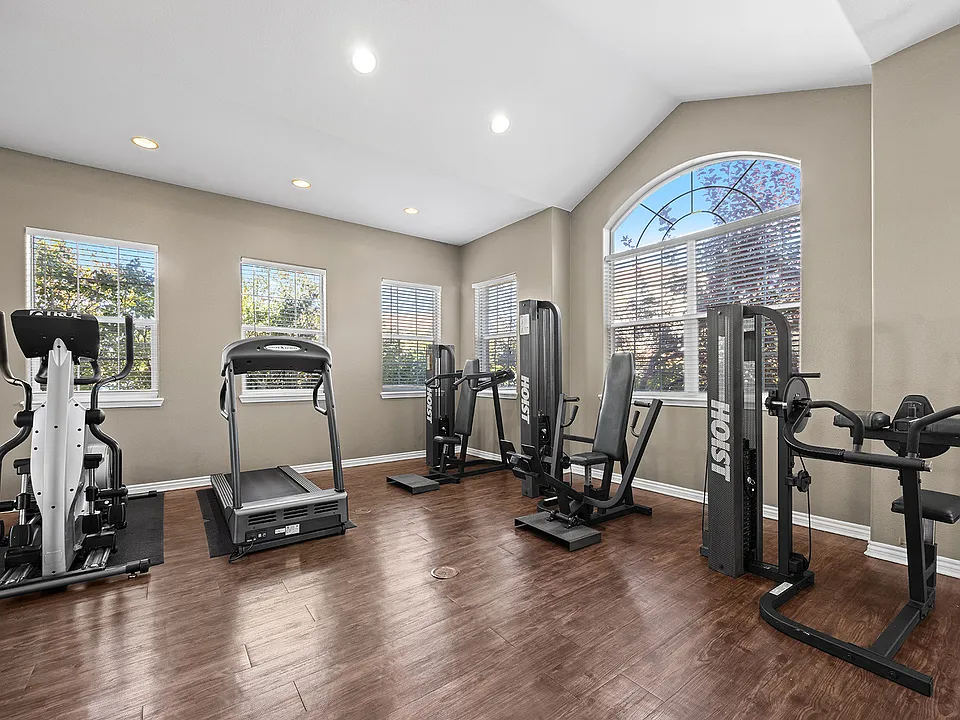 Variety of fitness equipment available