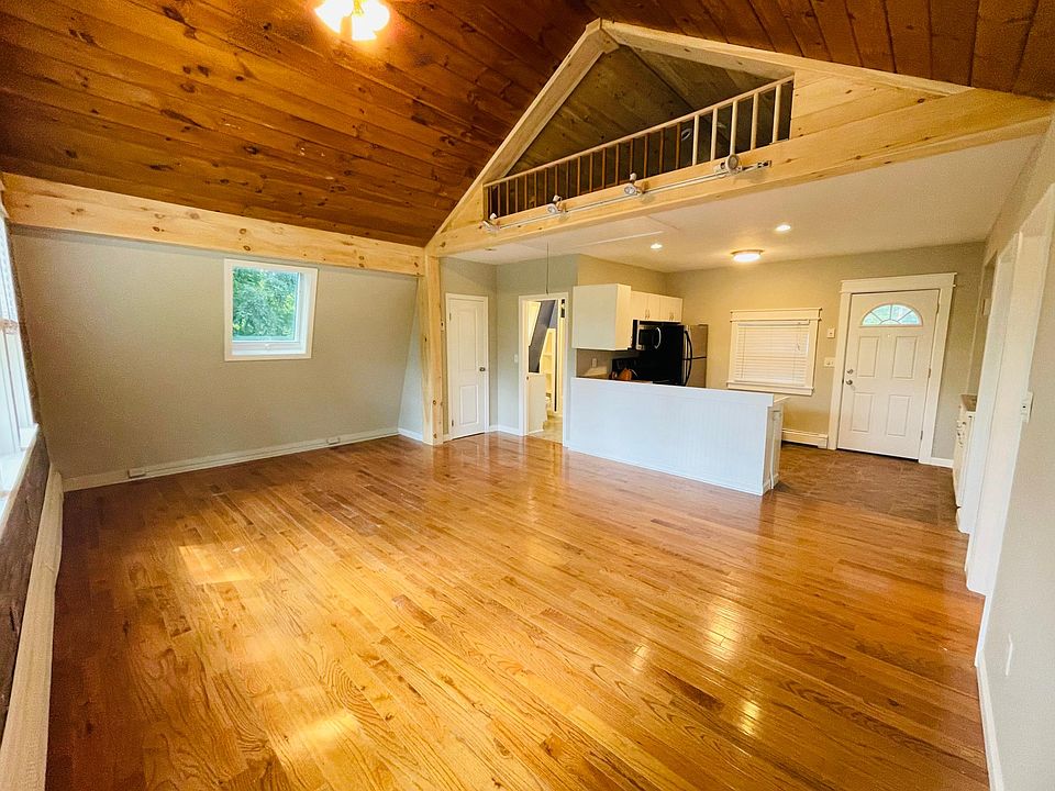 Living area with loft view
