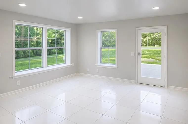 Great Living space for gatherings with great lighting from outside.