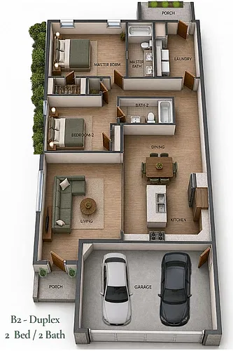 Floor plan B2 - Duplex