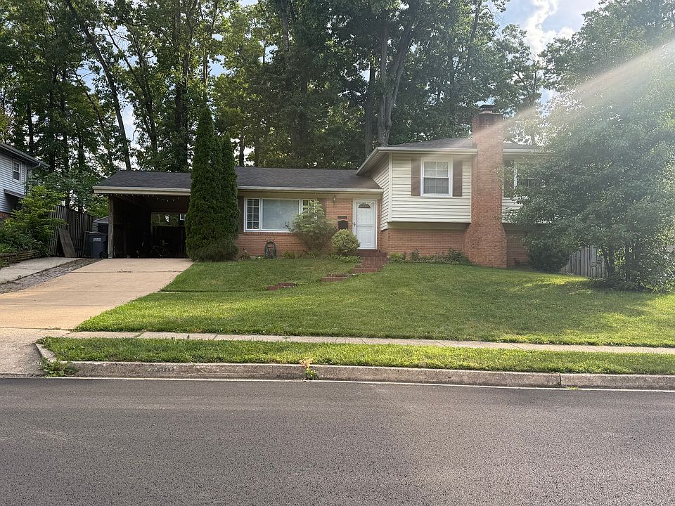 Front of the house showing carport