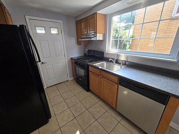 Kitchen with large window