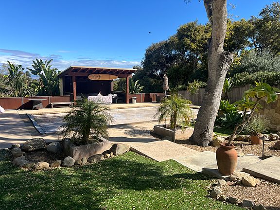 View of cabana towards pool