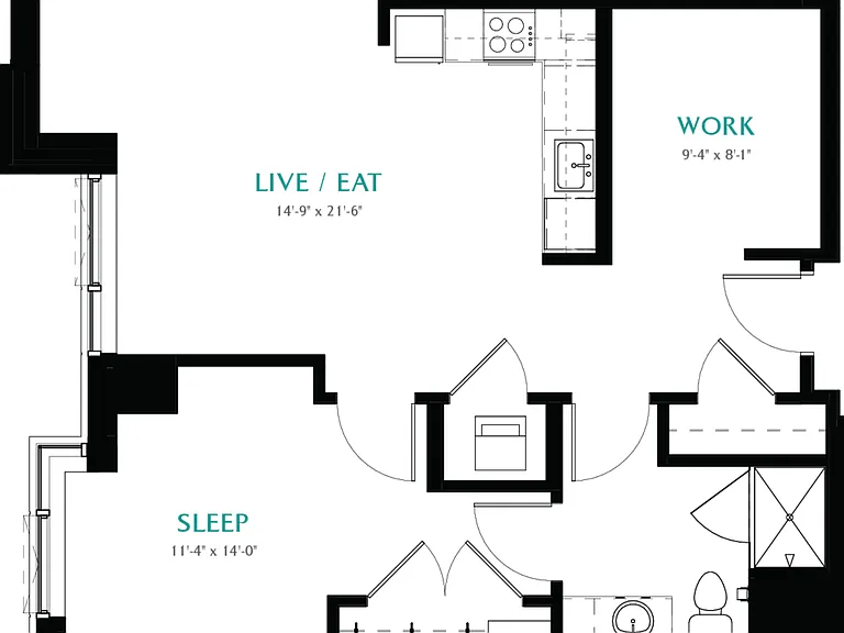 C1 floor plan Bower