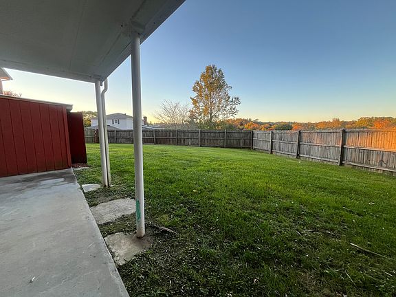 View of backyard from the back porch.