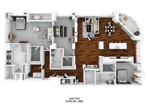 Floor plan The Eudora Penthouse