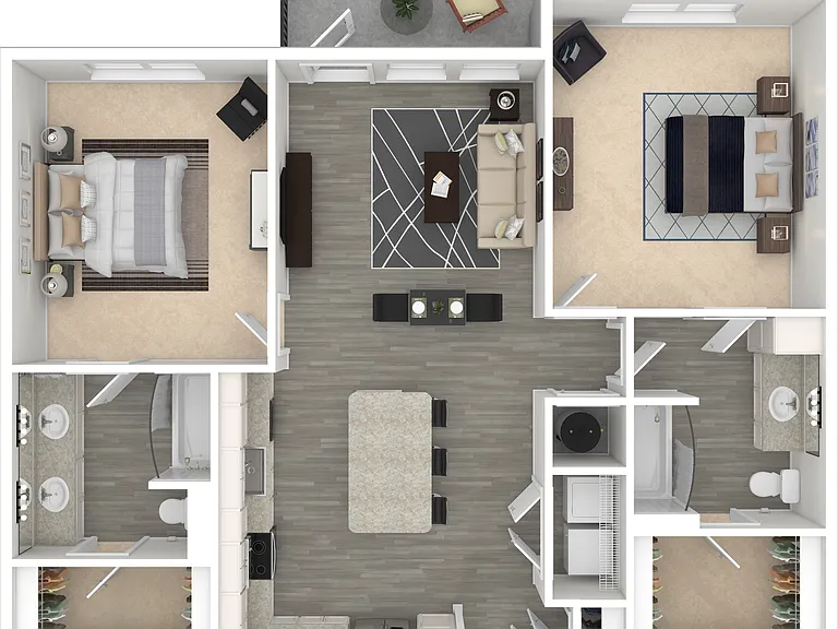 2 Bedroom | 2 Bath | 1151 SF 2 Bedroom | 2 Bath | 1151 SF