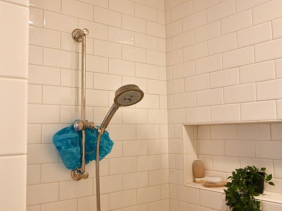 Upstairs master shower