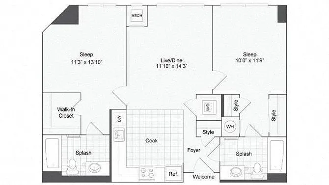 Floor plan Camden Affordable