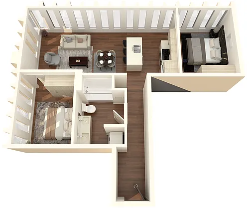 Floor plan Unit F Workforce Housing Unit*