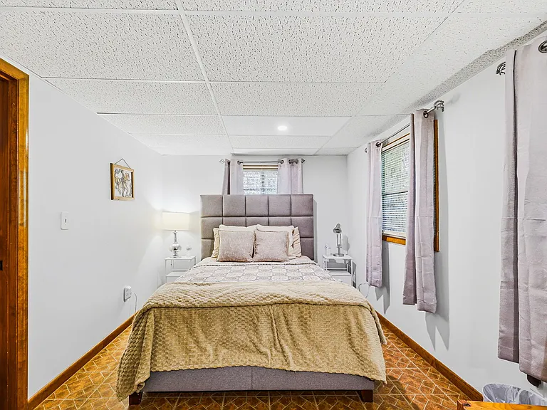 TERRACE LEVEL: Bedroom with Queen Bed and Dressing Area (behind camera)
