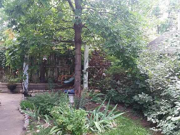 Front yard, arbor and garden area