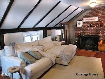 living room with fireplace