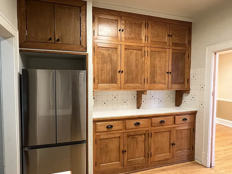 Kitchen with stainless steel appliances