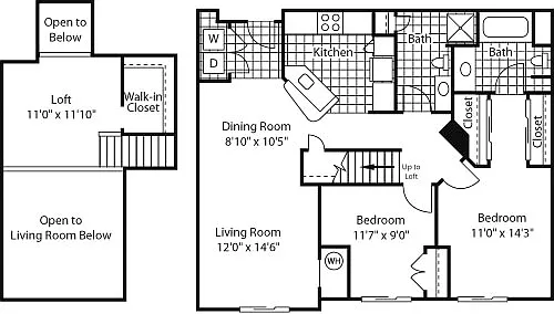 Floor plan Bearden (with den)