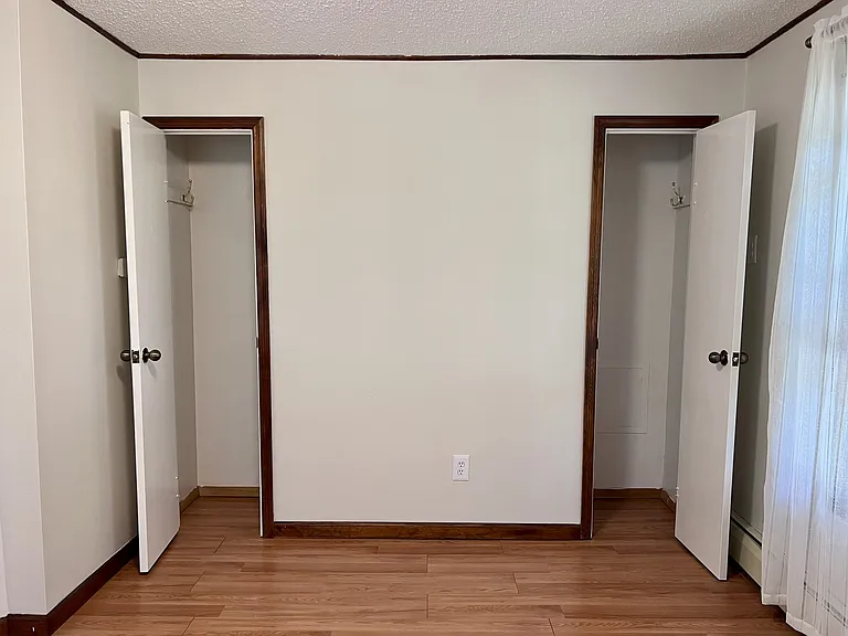 Double closets in master bedroom