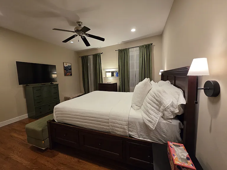 very spacious and well appointed master bedroom