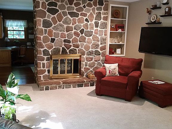 Real Stone Fireplace
