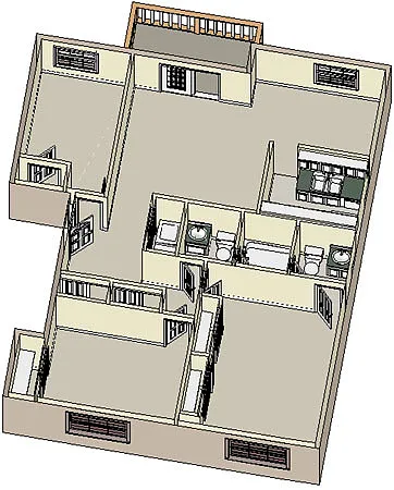 Floor plan Three Bedroom Deluxe