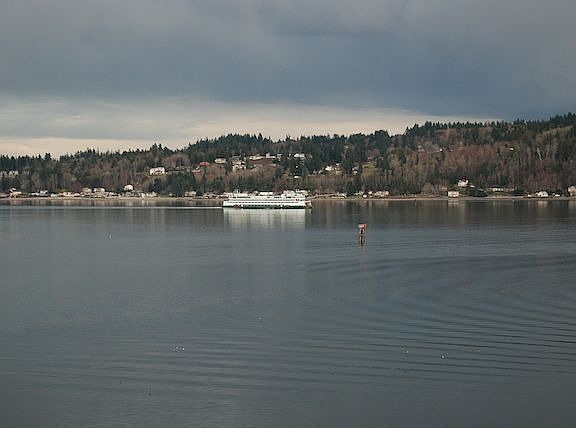 Watch the Bremerton Ferry from the balcony