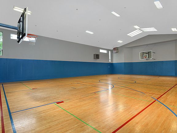 Indoor basketball court.