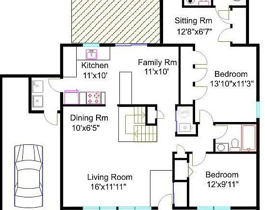 Main level floor plan