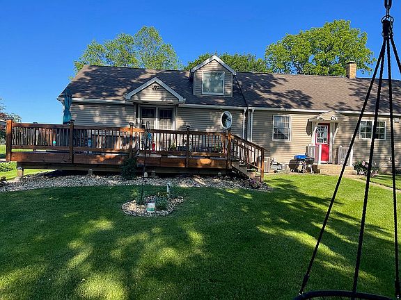 Back view of house with deck