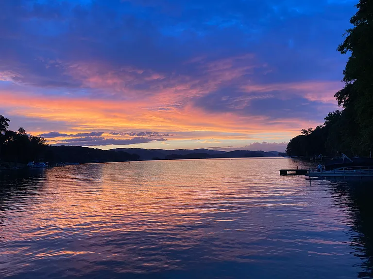 View of lake from patio