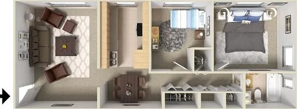 B Layout (Kitchen in Middle) B Layout (Kitchen in Middle)