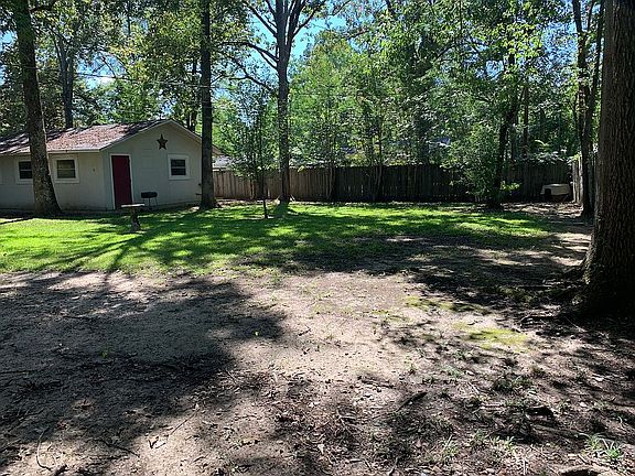 Back yard with large shop