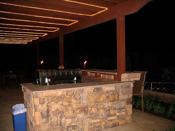 Outdoor Patio at night