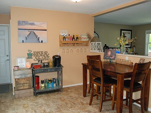 Dining area by living room 