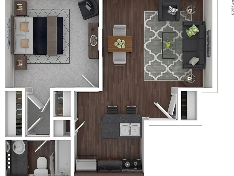 1 Bedroom 1 Bath: Beds - 1: Baths - 1: SqFt Range - 455 to 455