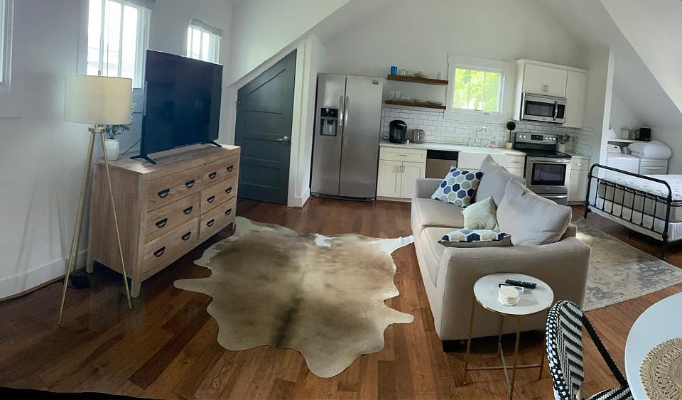 Panoramic view of studio apt