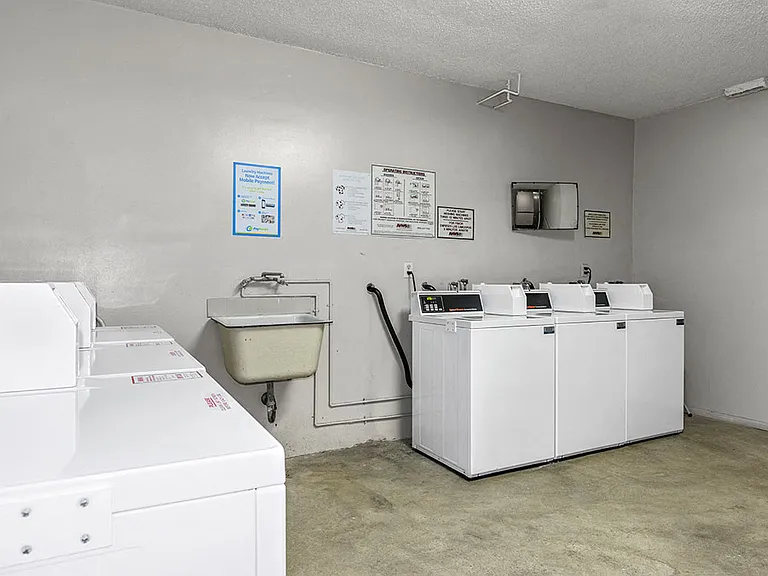 On-site laundry facility.