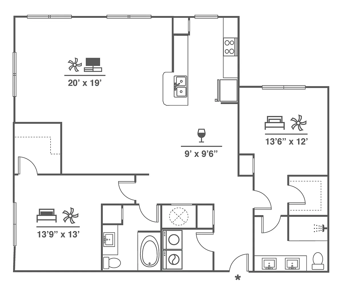 Floor plan B8