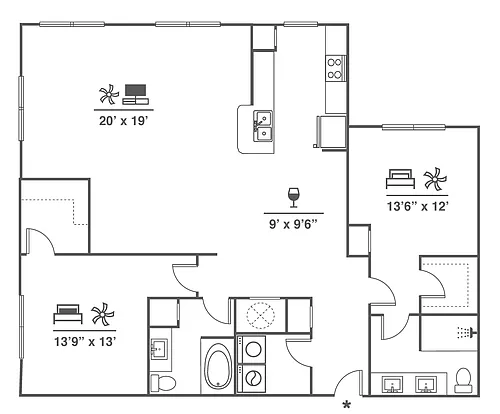 Floor plan B8