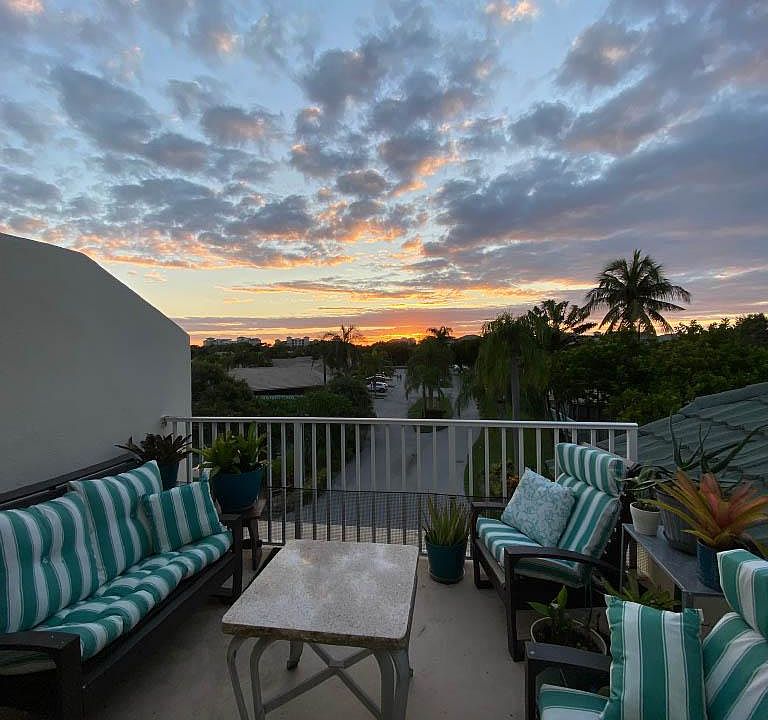 Sunset from 3rd floor balcony. The sunsetting over lake Okechobee makes beautiful pink sunsets.