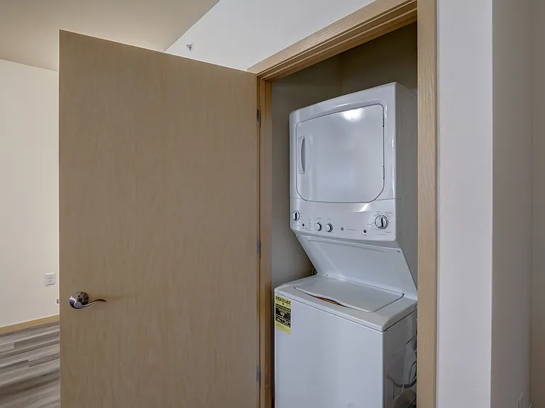 Stacked washer and dryer