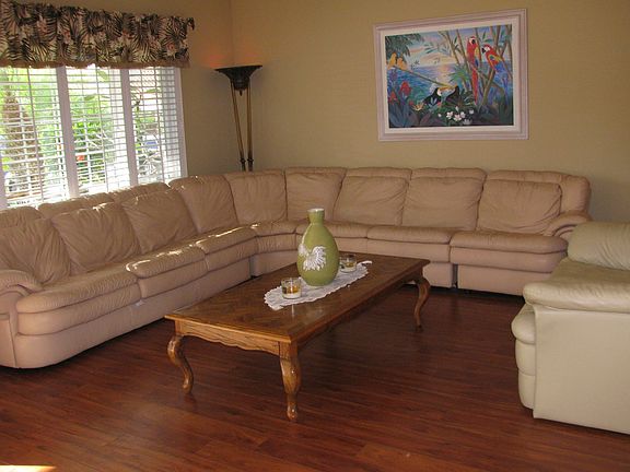Living room with wood floor